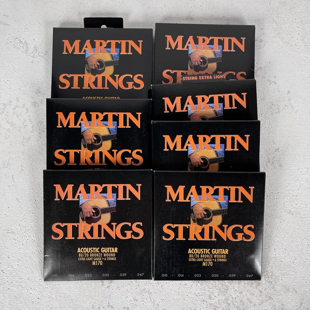 NEW Martin M170 80/20 Bronze Acoustic Guitar Strings 7 packs - .010-.047